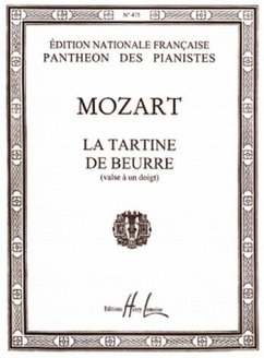 Cover MOZART Wolfgang Amadeus La Tartine de beurre piano Partition