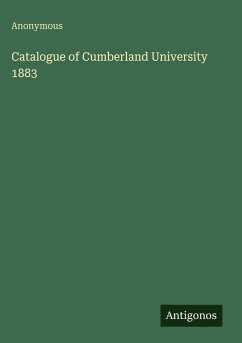 Cover Catalogue of Cumberland University 1883