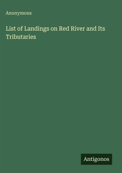 Cover List of Landings on Red River and Its Tributaries