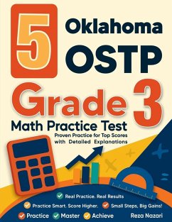 Cover 5 Oklahoma OSTP Grade 3 Math Practice Tests