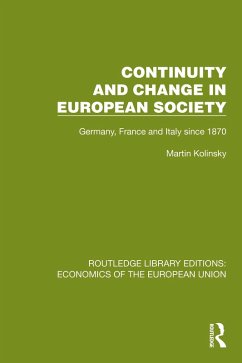 Continuity and Change in European Society (eBook, ePUB) - Kolinsky, Martin