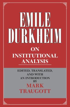 On Institutional Analysis (eBook, ePUB) - Durkheim, Emile