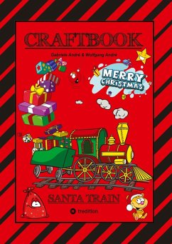 Cover CRAFTBOOK - EISENBAHNEN - TURTRIALS - WEIHNACHTSMOTIVE - SANTA CLAUS - ELCH - ELFEN - KNIFFLIGE RÄTSEL - LUSTIGE AUFGABEN - CHRISTBAUM