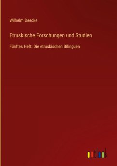 Cover Etruskische Forschungen und Studien