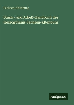 Cover Staats- und Adreß-Handbuch des Herzogthums Sachsen-Altenburg