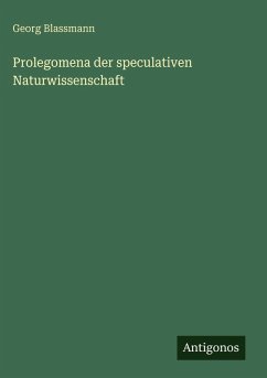 Cover Prolegomena der speculativen Naturwissenschaft