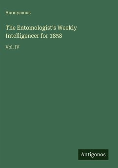 Cover The Entomologist's Weekly Intelligencer for 1858