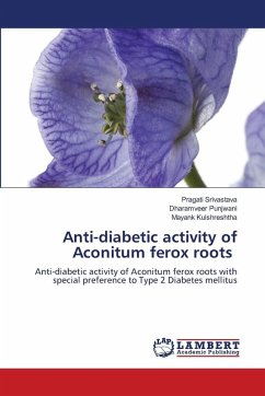Anti-diabetic activity of Aconitum ferox roots - Srivastava, Pragati;Punjwani, Dharamveer;Kulshreshtha, Mayank Anti-diabetic activity of Aconitum ferox roots - Srivastava, Pragati;Punjwani, Dharamveer;Kulshreshtha, Mayank