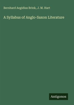 Cover A Syllabus of Anglo-Saxon Literature