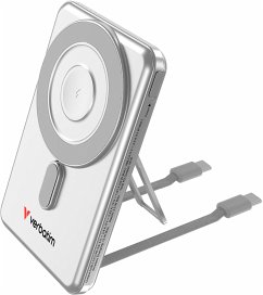 Cover Verbatim Charge´n´Go 2C 5000mAh magn. PB silb.inkl.2 Kabel 32276