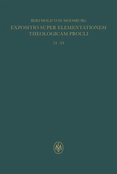 Cover Expositio super Elementationem theologicam Procli. Propositiones 14-34 (eBook, PDF)