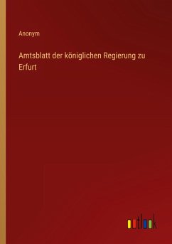 Cover Amtsblatt der königlichen Regierung zu Erfurt