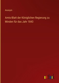 Cover Amts-Blatt der Königlichen Regierung zu Minden für das Jahr 1843