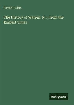 Cover The History of Warren, R.I., from the Earliest Times