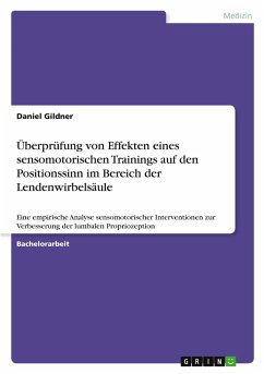 Überprüfung von Effekten eines sensomotorischen Trainings auf den Positionssinn im Bereich der Lendenwirbelsäule Überprüfung von Effekten eines sensomotorischen Trainings auf den Positionssinn im Bereich der Lendenwirbelsäule