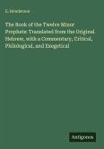 The Book of the Twelve Minor Prophets: Translated from the Original Hebrew, with a Commentary, Critical, Philological, and Exegetical