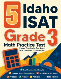 Cover 5 Idaho ISAT Grade 3 Math Practice Tests