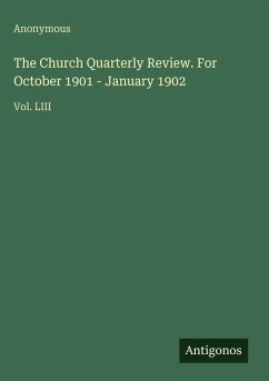Cover The Church Quarterly Review. For October 1901 - January 1902