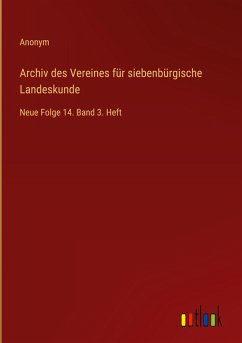 Cover Archiv des Vereines für siebenbürgische Landeskunde