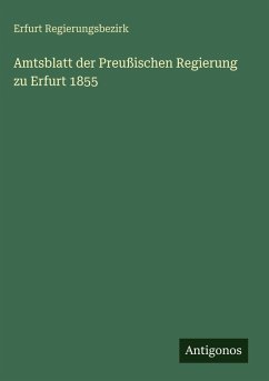 Cover Amtsblatt der Preußischen Regierung zu Erfurt 1855