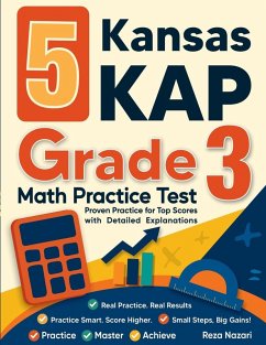 Cover 5 Kansas KAP Grade 3 Math Practice Tests