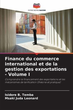 Cover Finance du commerce international et de la gestion des exportations - Volume I