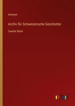 Cover Archiv für Schweizerische Geschichte