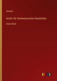 Cover Archiv für Schweizerische Geschichte