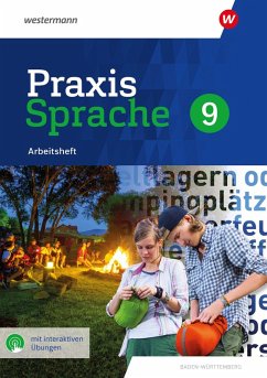 Cover Praxis Sprache - Arbeitsheft 9 mit interaktiven Übungen. Für Baden-Württemberg