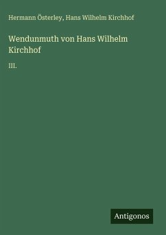 Cover Wendunmuth von Hans Wilhelm Kirchhof