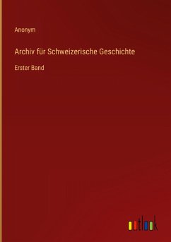 Cover Archiv für Schweizerische Geschichte