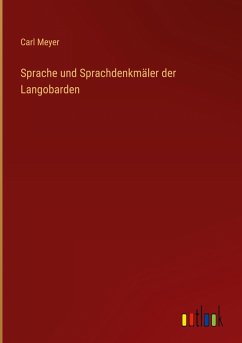 Cover Sprache und Sprachdenkmäler der Langobarden