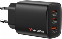 Cover Verbatim Essentials GaN Charger 65W 2xUSB-C/1xUSB-A schwa. 32352