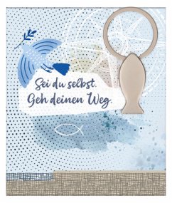 Cover Fisch-Schlüsselanhänger aus silberfarbenem Metall