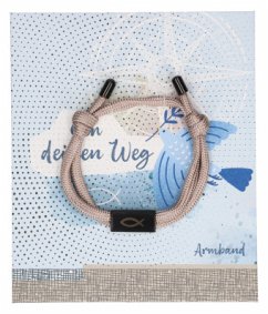 Cover Beiges Textil-Armband mit schwarzem Fisch-Anhänger: Geh deinen Weg