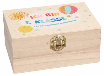 Holz-Erinnerungskiste zur Einschulung