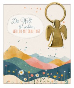 Cover Engel-Schlüsselanhänger aus goldfarbenem Metall