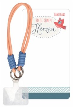 Cover Handykette 36,5 cm - stilvolles lachs-blaues Handyband