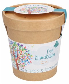 Cover Klimabaum Anzuchtset. Biologisch abbaubarer Pflanzbecher mit Birken-Saatgut, Quelltablette und Anleitung auf Banderole