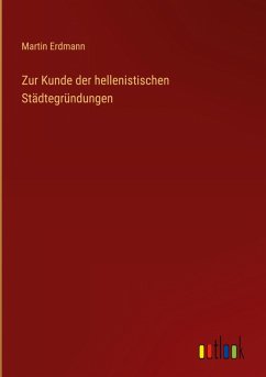 Cover Zur Kunde der hellenistischen Städtegründungen