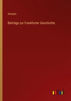 Cover Beiträge zur Frankfurter Geschichte