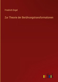 Cover Zur Theorie der Berührungstransformationen