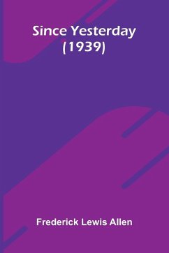 Cover Since Yesterday (1939)