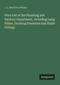 Cover Price List of the Plumbing and Sanitary Department, Including Lamp Pillars, Drinking Fountains and Stable Fittings
