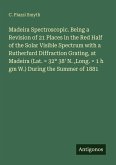 Madeira Spectroscopic. Being a Revision of 21 Places in the Red Half of the Solar Visible Spectrum with a Rutherfurd Diffraction Grating, at Madeira (Lat. = 32° 38' N. ,Long. = 1 h gm W.) During the Summer of 1881