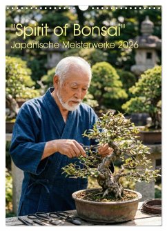 Cover Spirit of Bonsai - Japanische Meisterwerke 2026 (Wandkalender 2026 DIN A3 hoch), CALVENDO Monatskalender