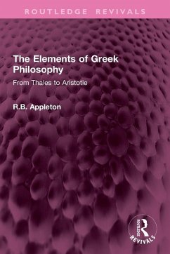 Cover The Elements of Greek Philosophy