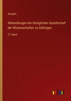 Cover Abhandlungen der Königlichen Gesellschaft der Wissenschaften zu Göttingen