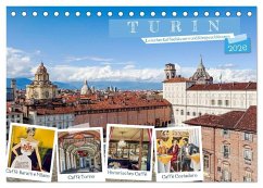 Turin - Zwischen Kaffeehäusern und Königsschlössern (Tischkalender 2026 DIN A5 quer), CALVENDO Monatskalender