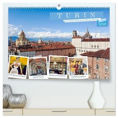 Turin - Zwischen Kaffeehäusern und Königsschlössern (hochwertiger Premium Wandkalender 2026 DIN A2 quer), Kunstdruck in Hochglanz